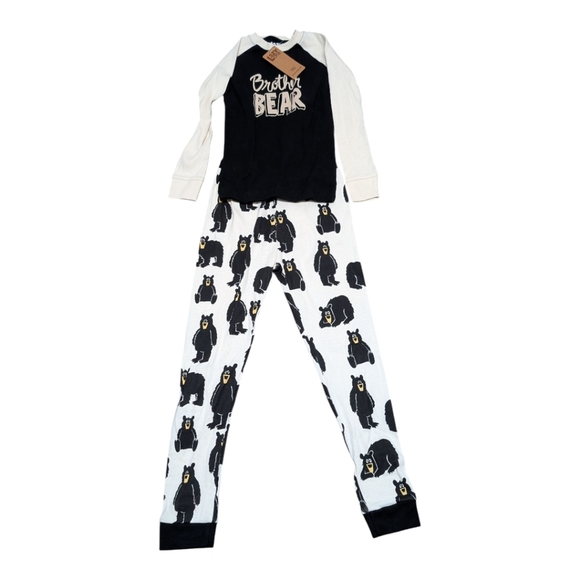 Lazy One Brother Bear Pajama Set Boys Size 8 New with Tags - Picture 1 of 6